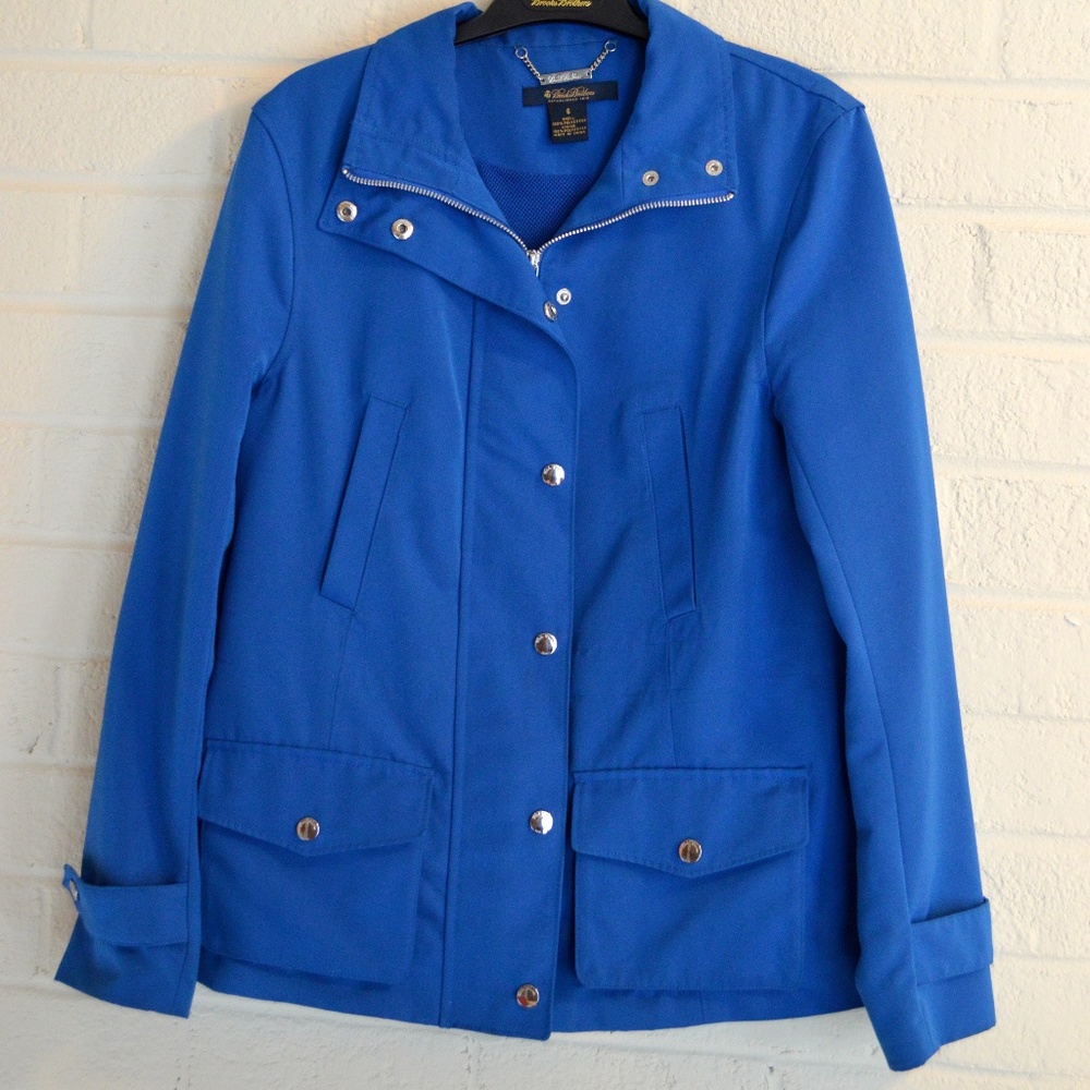 Brooks Brothers Blue Rain Jacket, Size 6